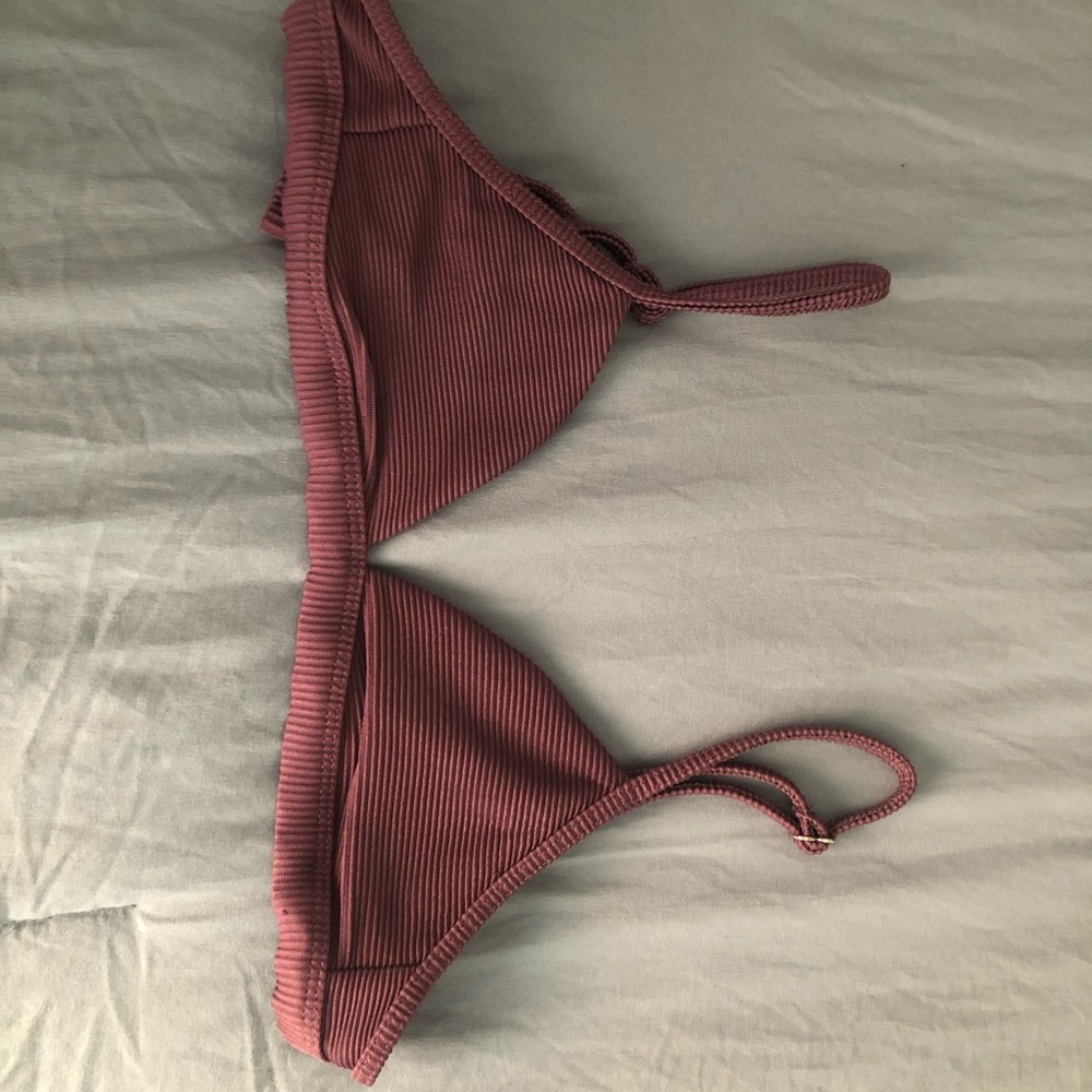 Purple triangle bikini top